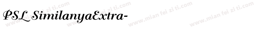 PSL SimilanyaExtra字体转换